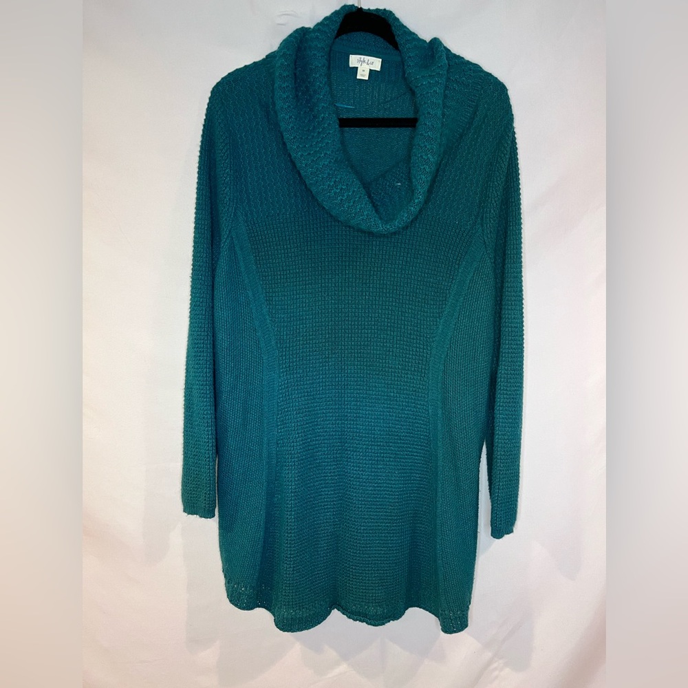 Style and Co Cowl Neck Cable Knit Sweater, Size 3x